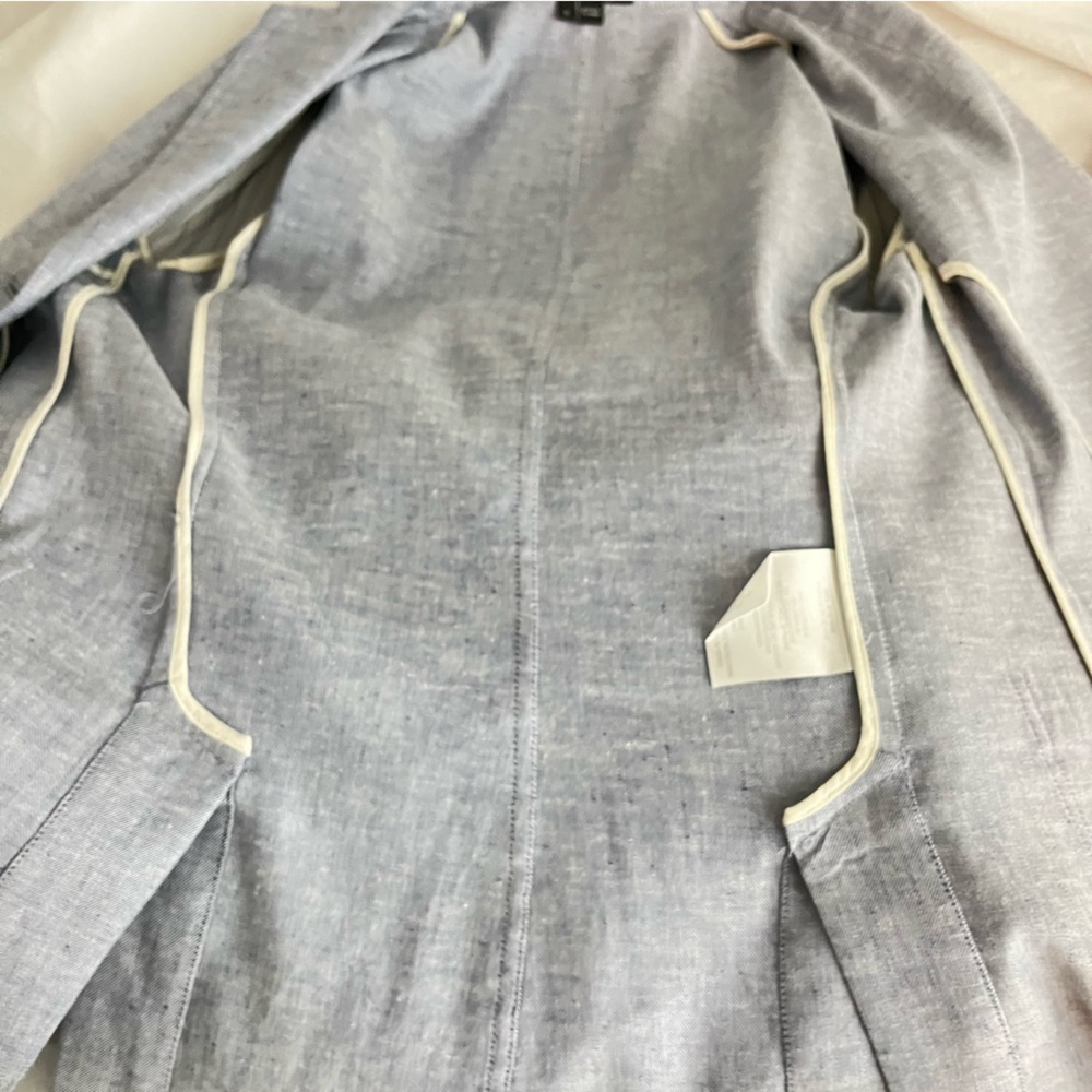 Theory linen blend chambray jacket size 0 - Picture 9 of 11
